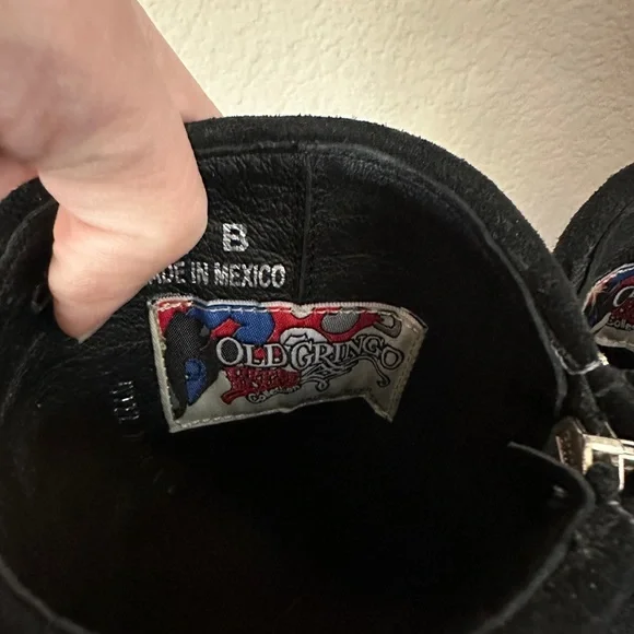 NEW YIPPEE KI YAY BY OLD GRINGO, NEW SHERIFF IN TOWN - Black Suede, Size 9B - Picture 10 of 13